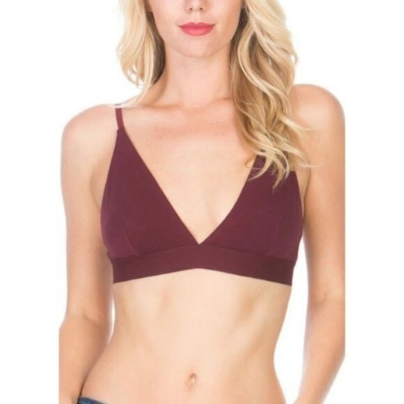 Burgundy Jersey Bralette - Picture 5 of 7